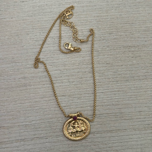 Ross-Simons Italian Tagliamonte .30 Carat Ruby Cameo-Style Pendant Necklace - Picture 3 of 5